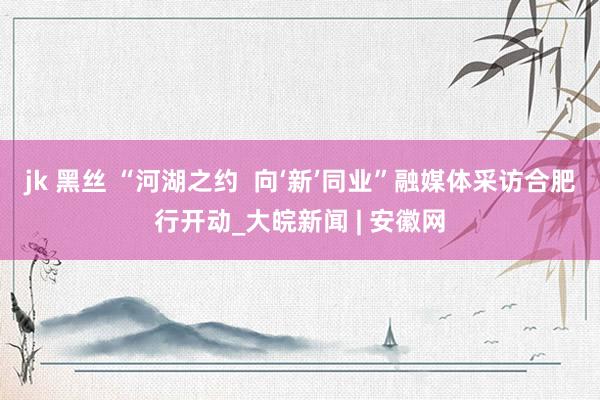 jk 黑丝 “河湖之约  向‘新’同业”融媒体采访合肥行开动_大皖新闻 | 安徽网