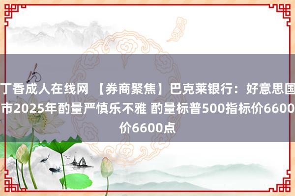 丁香成人在线网 【券商聚焦】巴克莱银行：好意思国股市2025年酌量严慎乐不雅 酌量标普500指标价6600点
