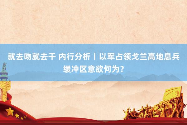 就去吻就去干 内行分析丨以军占领戈兰高地息兵缓冲区意欲何为？