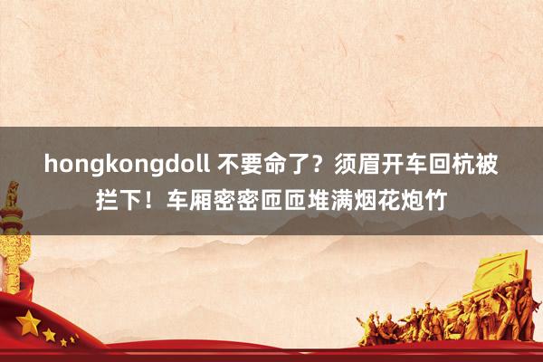 hongkongdoll 不要命了？须眉开车回杭被拦下！车厢密密匝匝堆满烟花炮竹