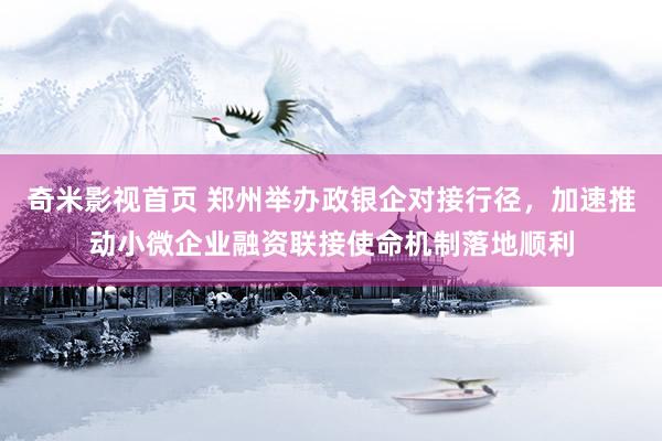 奇米影视首页 郑州举办政银企对接行径，加速推动小微企业融资联接使命机制落地顺利