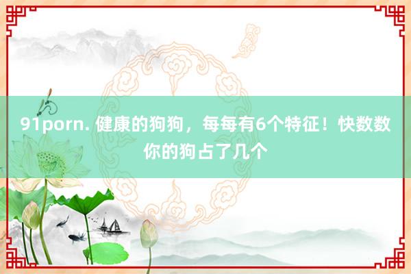 91porn. 健康的狗狗，每每有6个特征！快数数你的狗占了几个