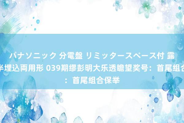 パナソニック 分電盤 リミッタースペース付 露出・半埋込両用形 039期缪彭明大乐透瞻望奖号：首尾组合保举